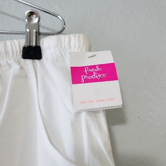 Fresh Produce TopStitch Sheeting White Cotton Capri Pants Size 2X - Picture 7 of 10